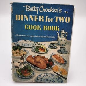 Vintage Betty Crocker's Dinner for Two Cookbook 1958 1st Edition HC
